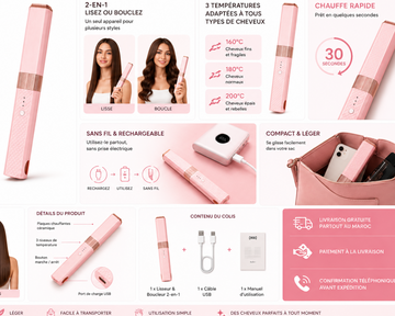 Lisseur portable avantage  et bénéfice